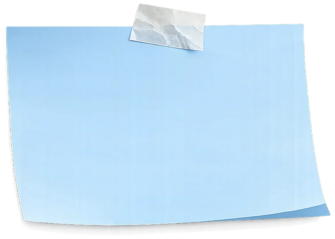 Blue sticky note about Zero acting on what you discussed